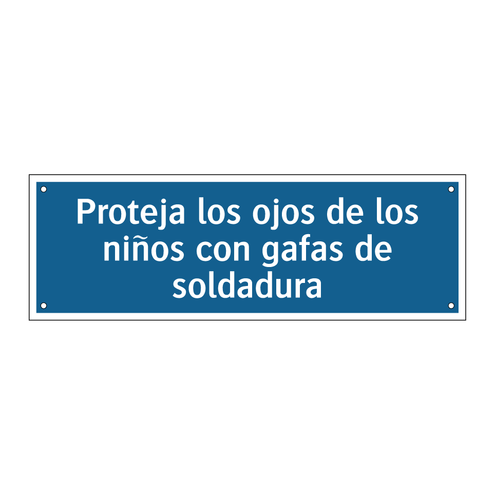 Proteja los ojos de los niños con gafas de soldadura