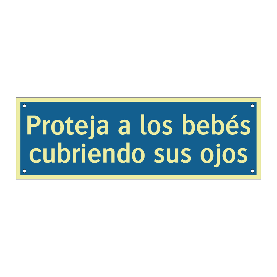 Proteja a los bebés cubriendo sus ojos