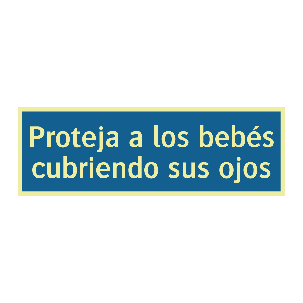 Proteja a los bebés cubriendo sus ojos