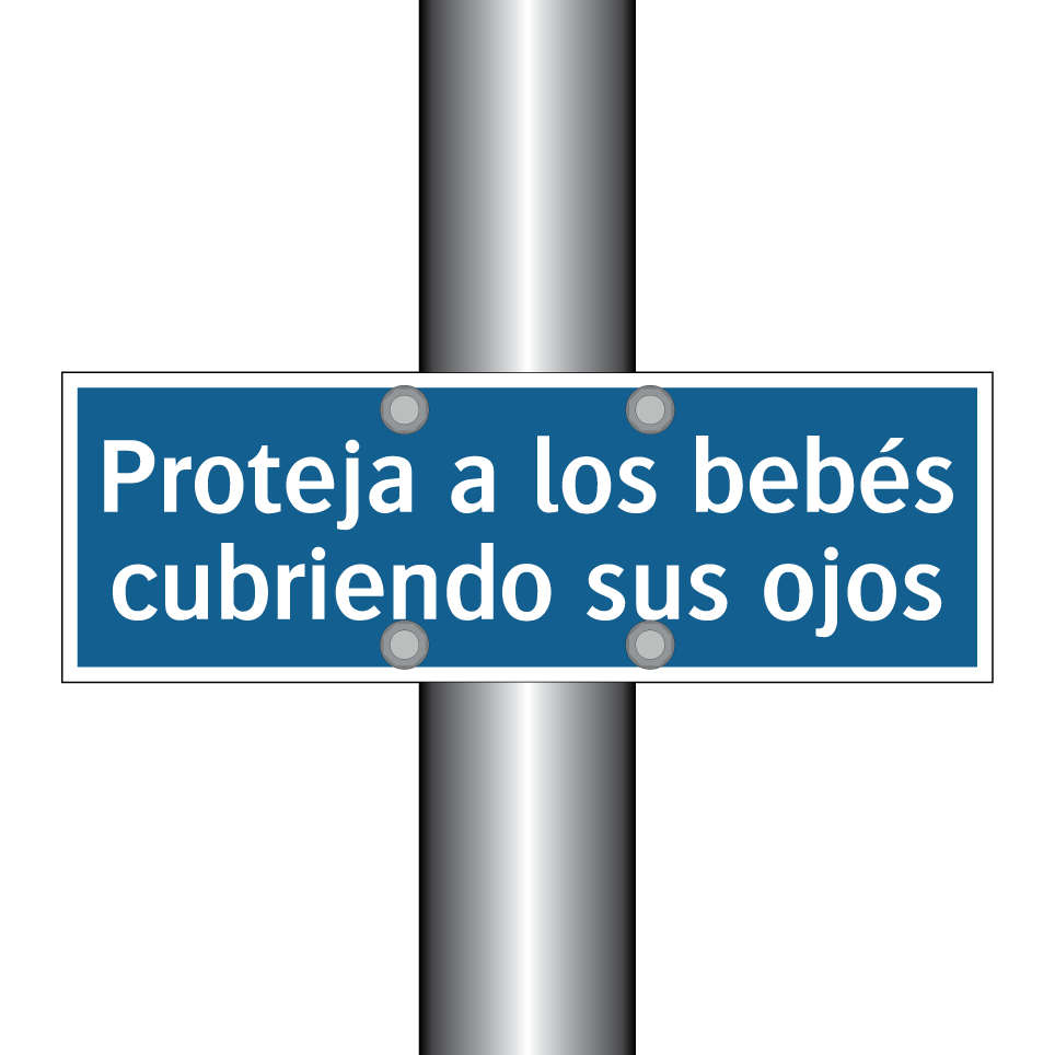 Proteja a los bebés cubriendo sus ojos