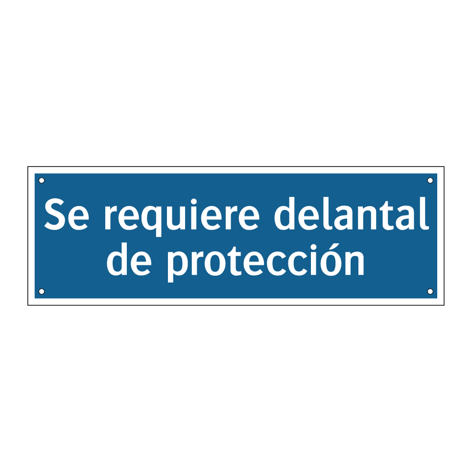 Se requiere delantal de protección