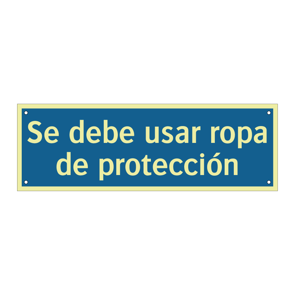 Se debe usar ropa de protección
