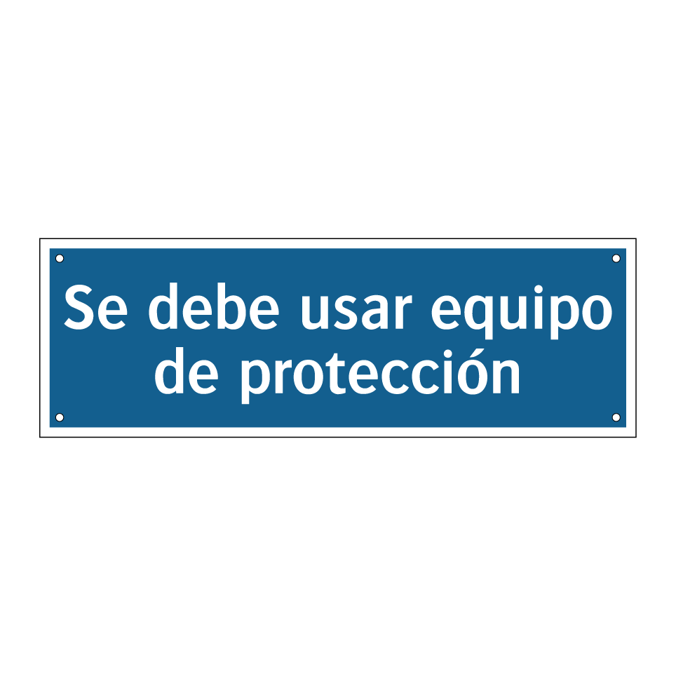 Se debe usar equipo de protección