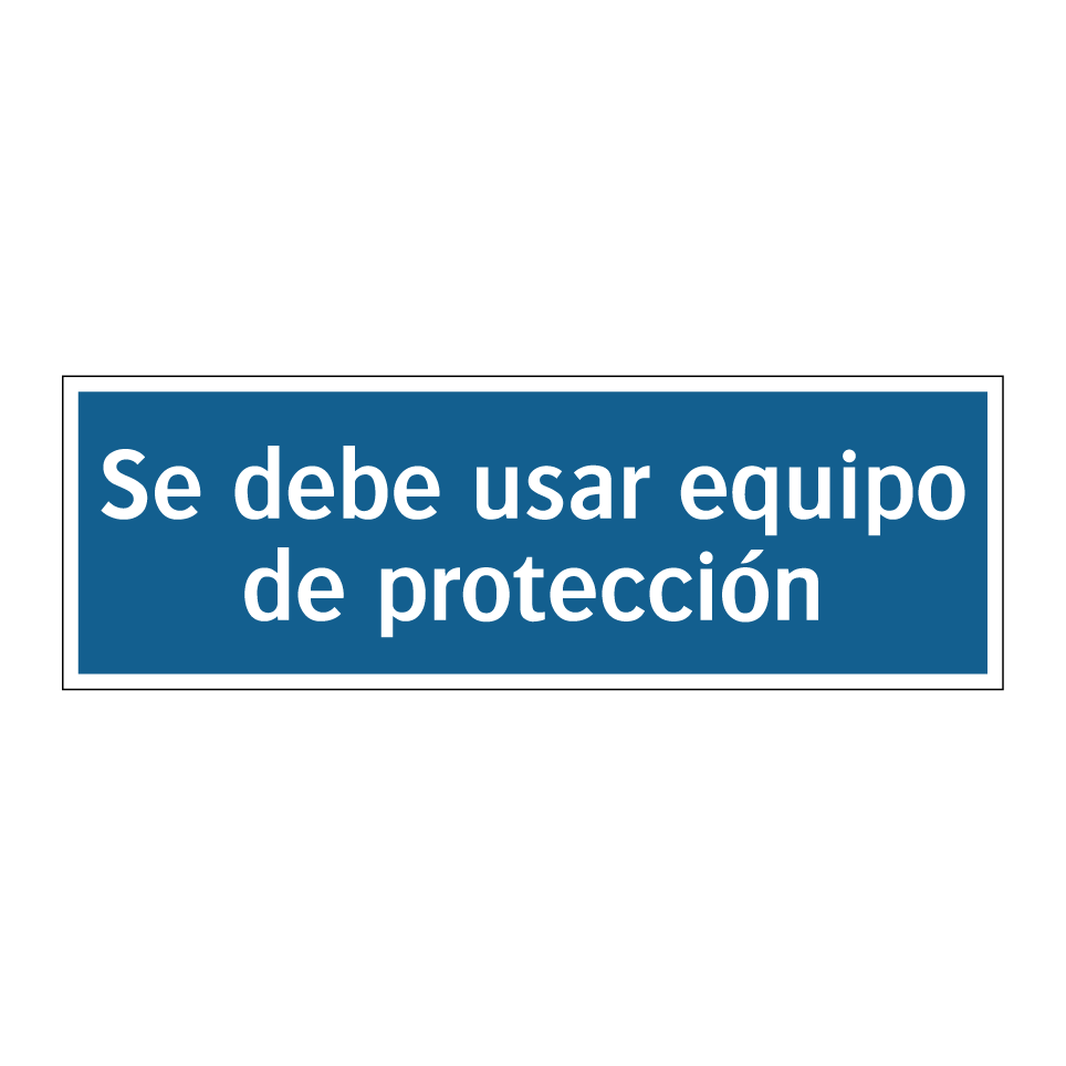 Se debe usar equipo de protección