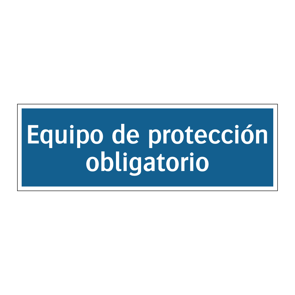 Equipo de protección obligatorio