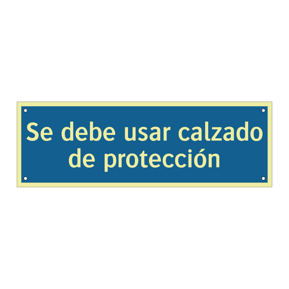 Se debe usar calzado de protección
