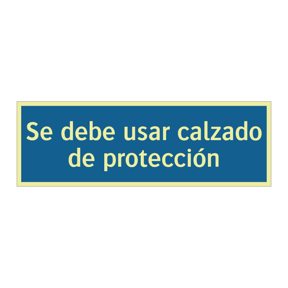 Se debe usar calzado de protección