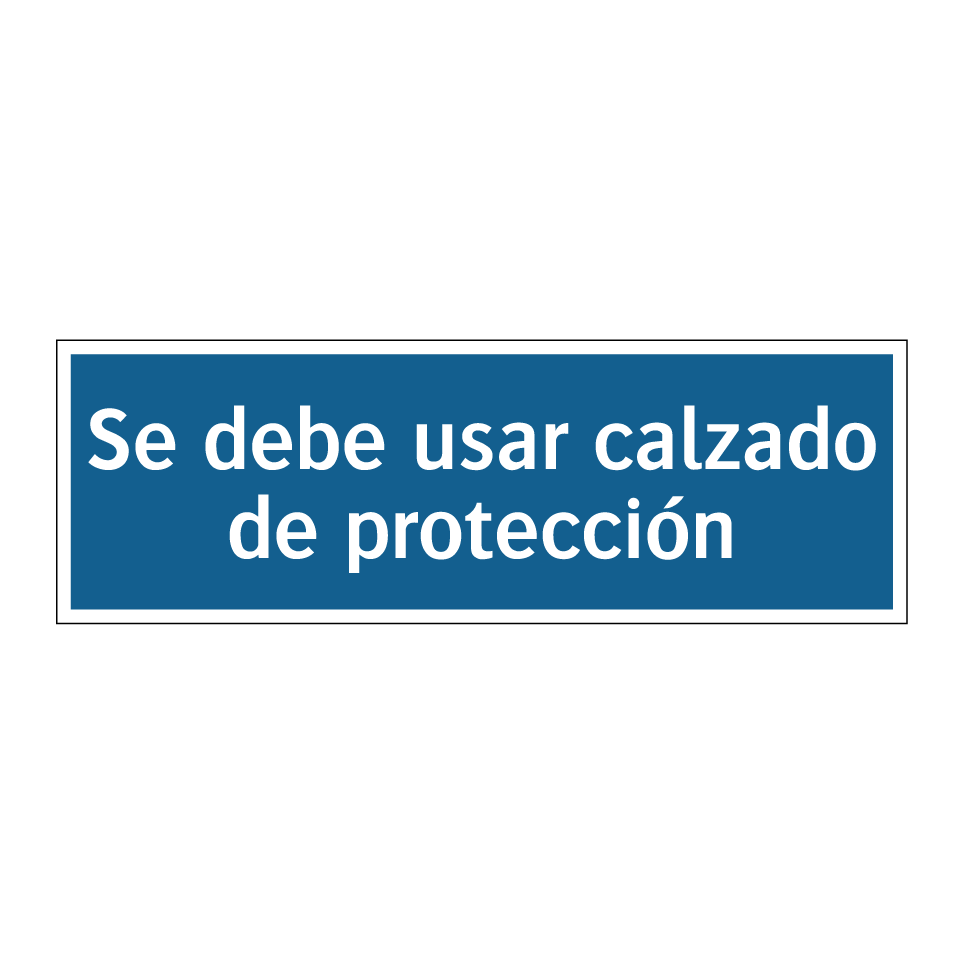Se debe usar calzado de protección