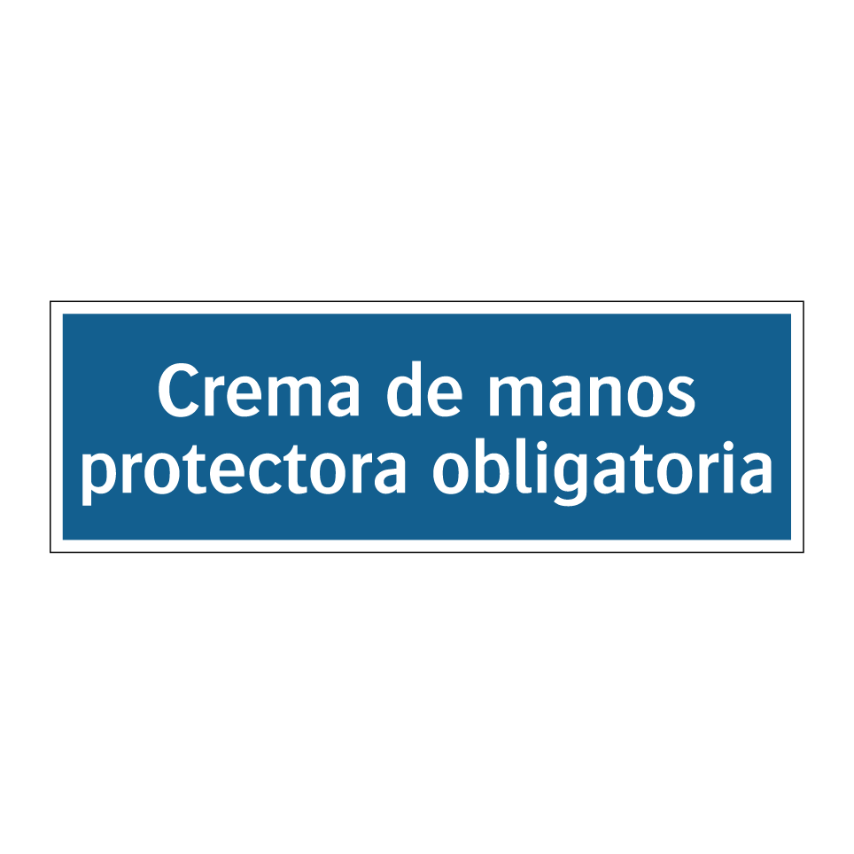 Crema de manos protectora obligatoria