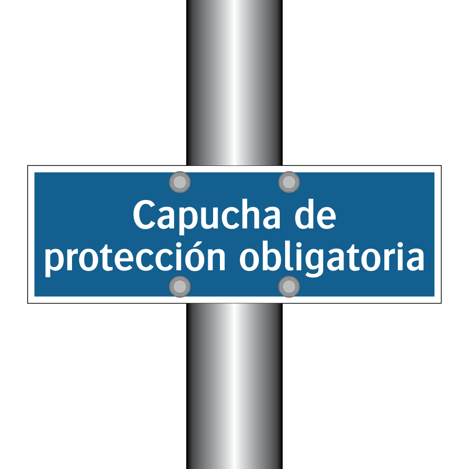Capucha de protección obligatoria