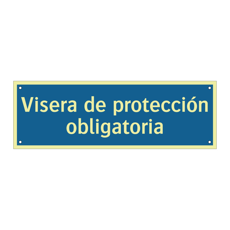 Visera de protección obligatoria