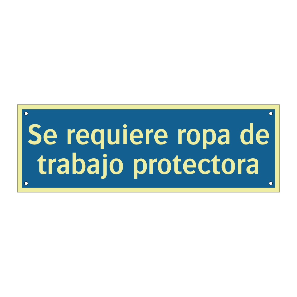 Se requiere ropa de trabajo protectora
