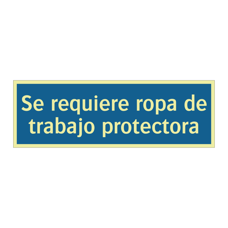 Se requiere ropa de trabajo protectora
