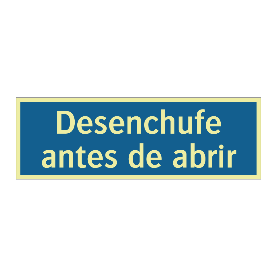 Desenchufe antes de abrir