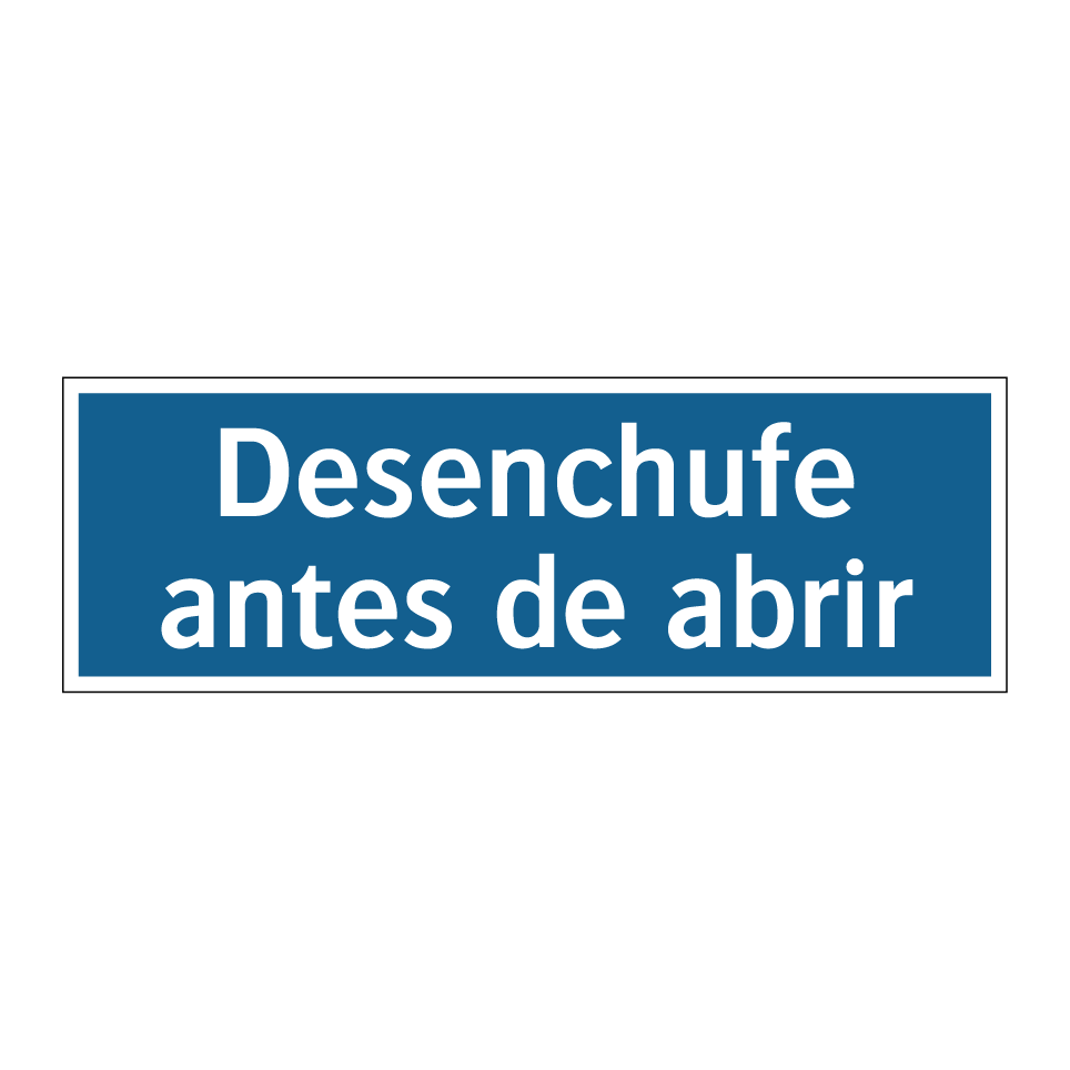 Desenchufe antes de abrir