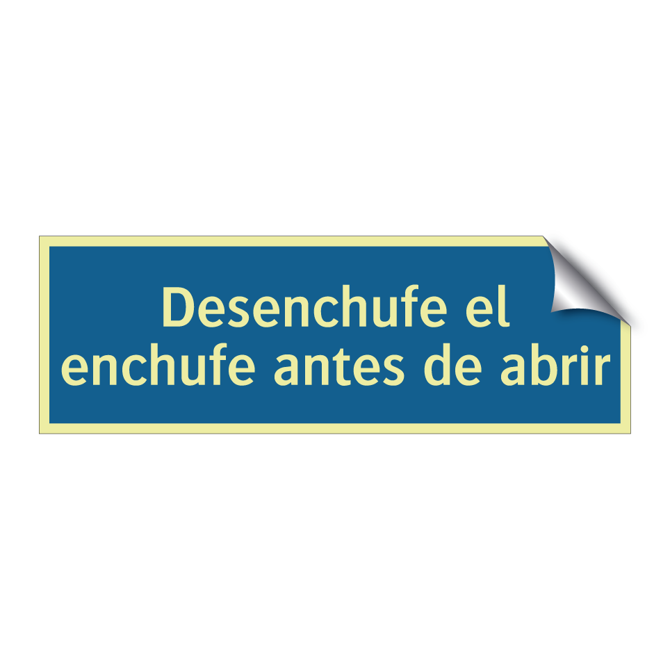 Desenchufe el enchufe antes de abrir