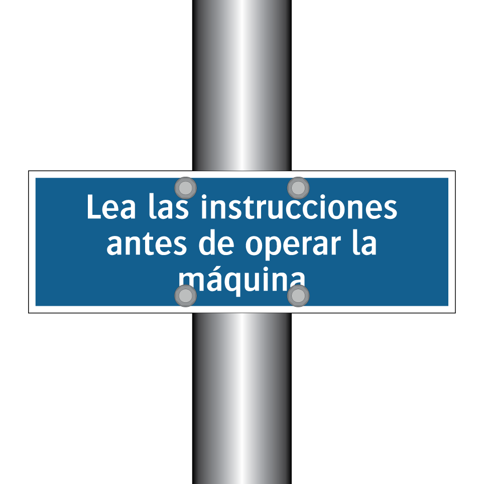 Lea las instrucciones antes de operar la máquina