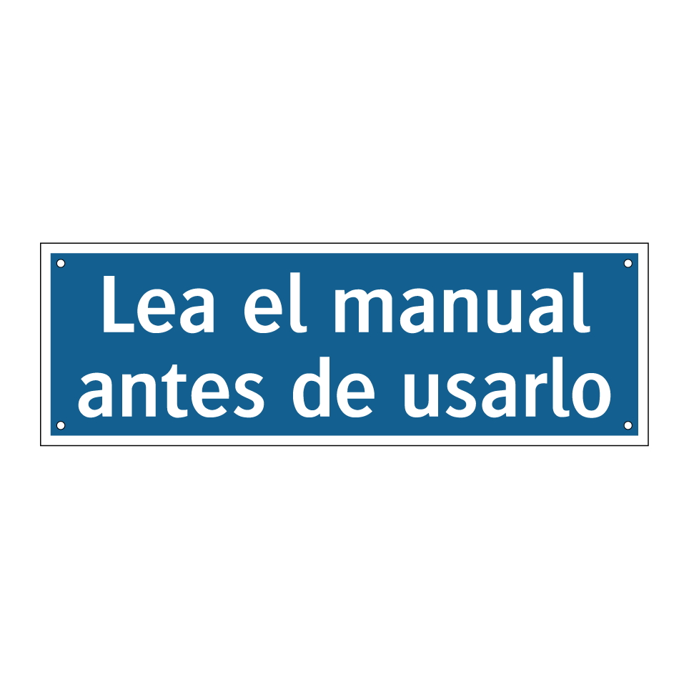 Lea el manual antes de usarlo