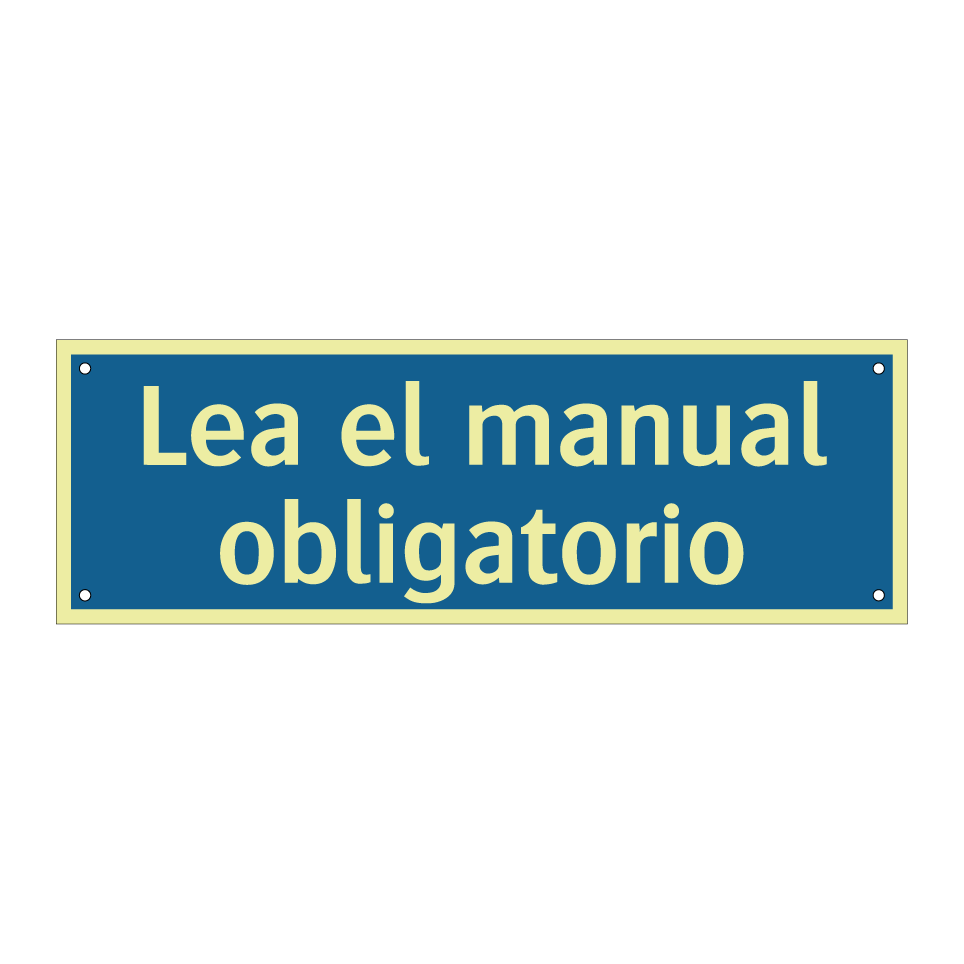 Lea el manual obligatorio