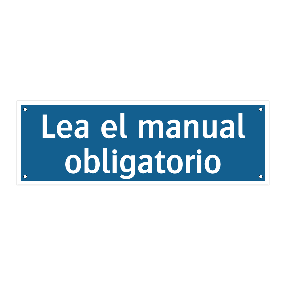 Lea el manual obligatorio