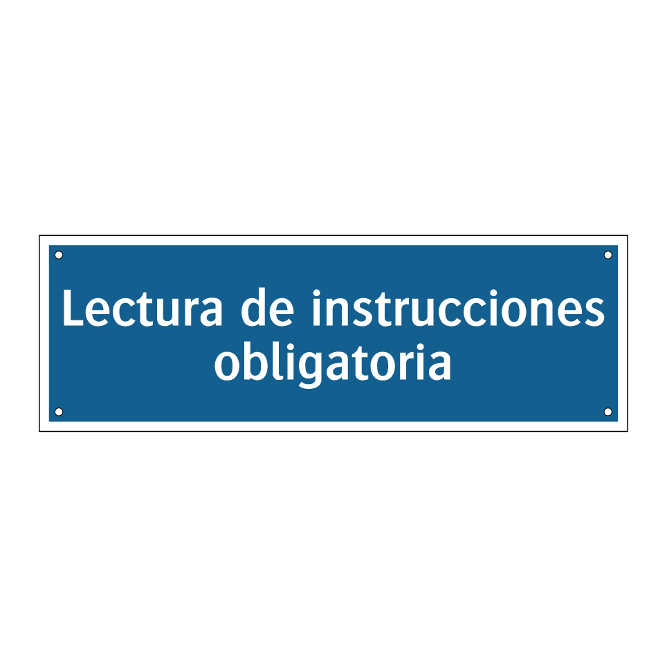 Lectura de instrucciones obligatoria