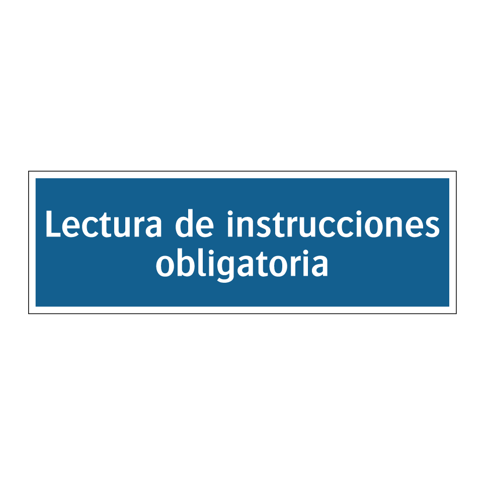 Lectura de instrucciones obligatoria