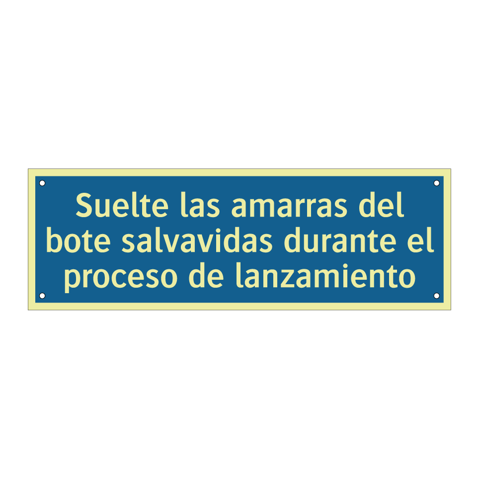 Suelte las amarras del bote salvavidas durante el proceso de lanzamiento