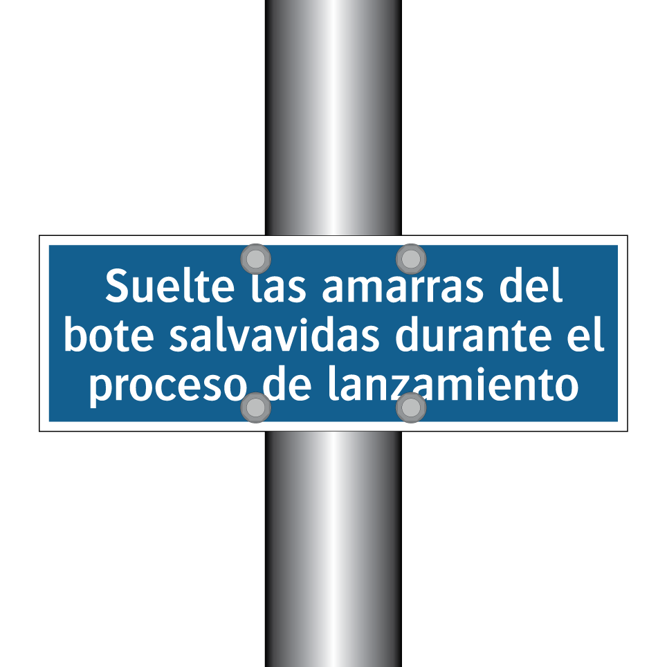 Suelte las amarras del bote salvavidas durante el proceso de lanzamiento