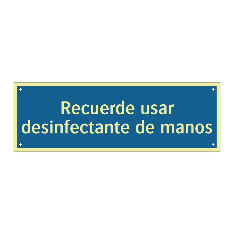 Recuerde usar desinfectante de manos