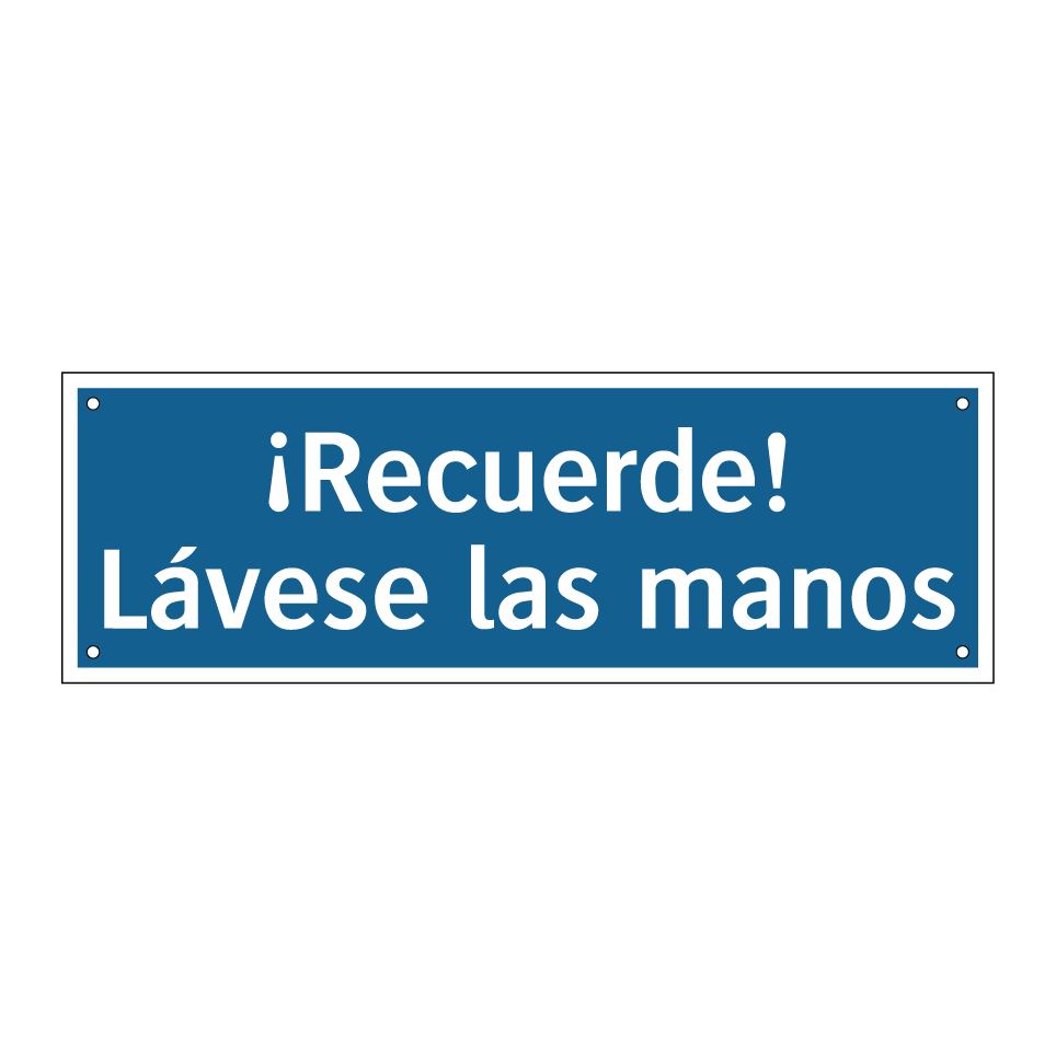 ¡Recuerde! Lávese las manos