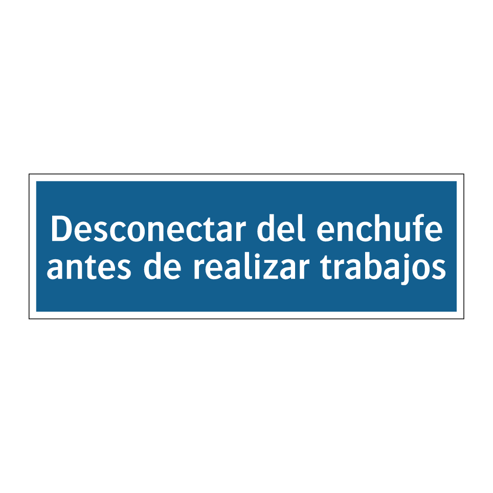 Desconectar del enchufe antes de realizar trabajos