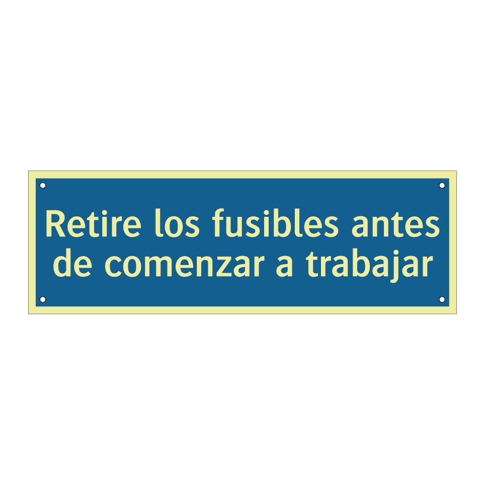 Retire los fusibles antes de comenzar a trabajar