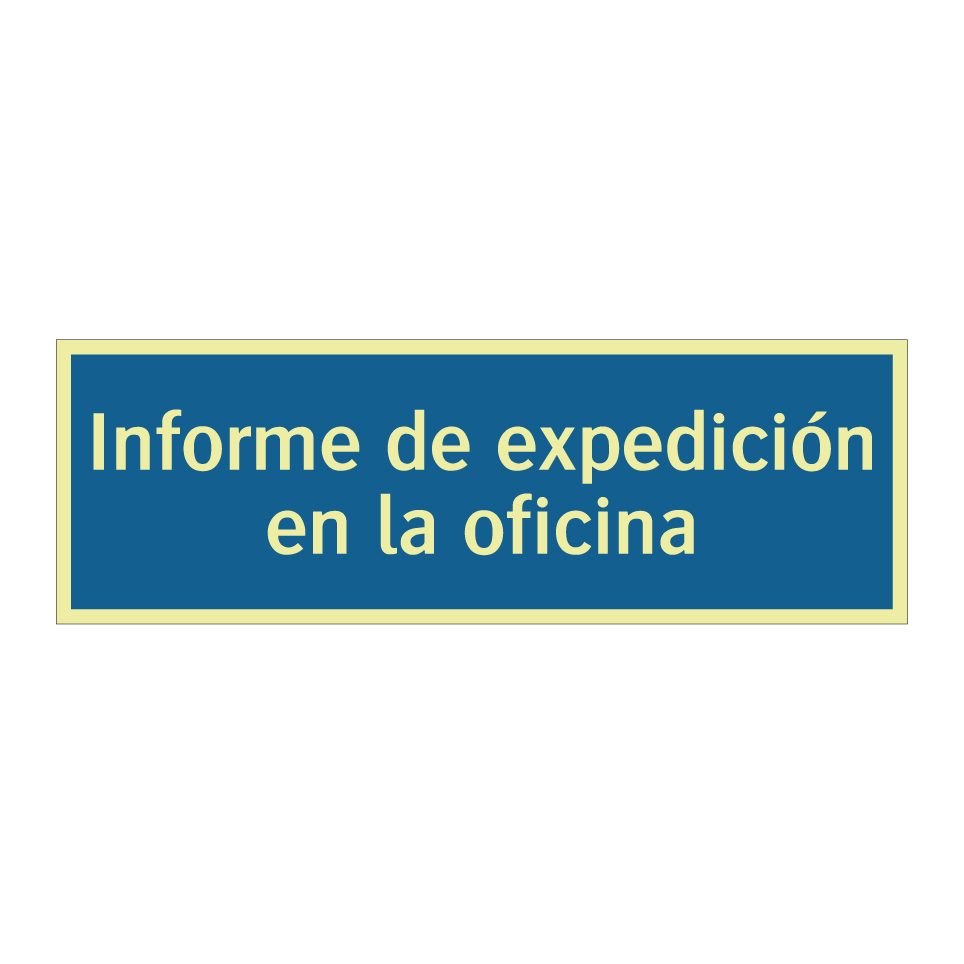 Informe de expedición en la oficina