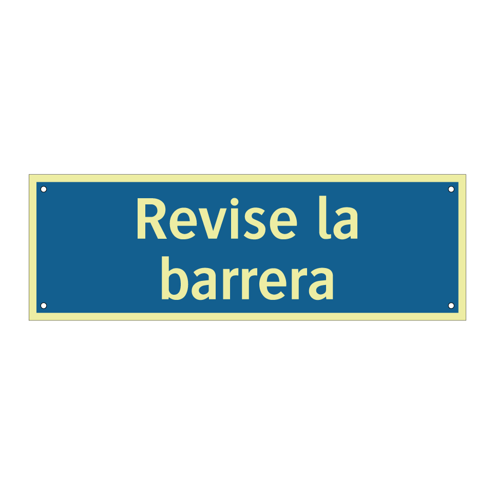 Revise la barrera