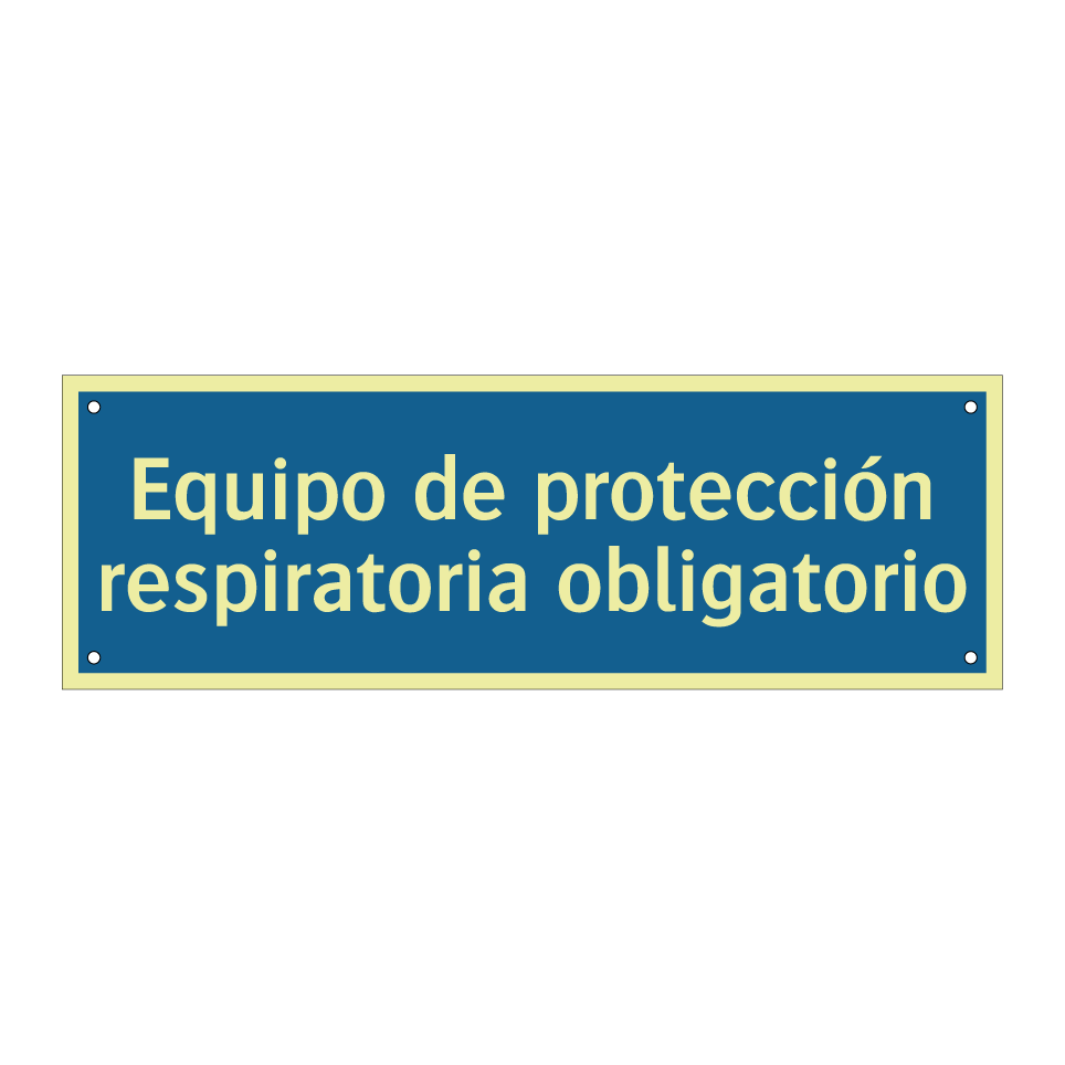 Equipo de protección respiratoria obligatorio