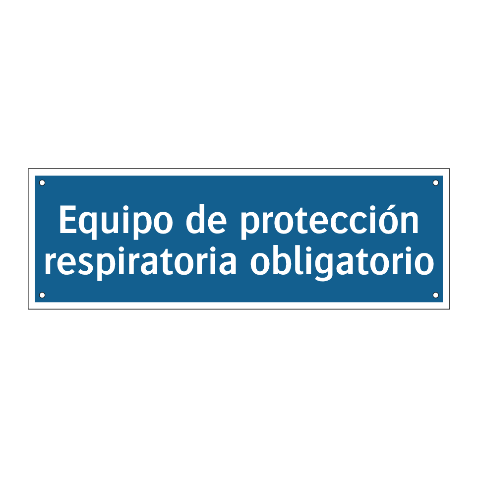 Equipo de protección respiratoria obligatorio