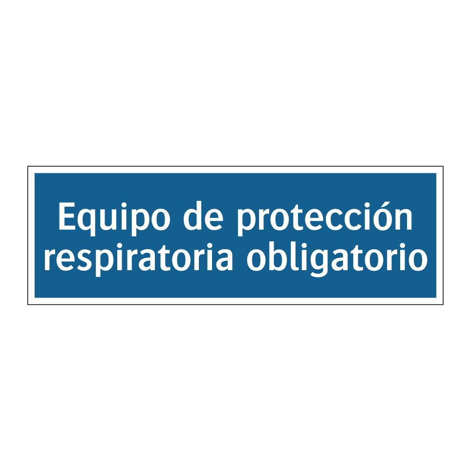 Equipo de protección respiratoria obligatorio