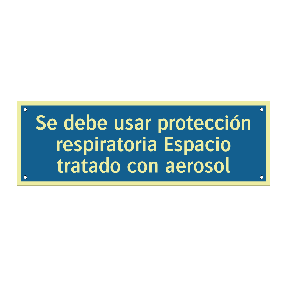 Se debe usar protección respiratoria Espacio tratado con aerosol