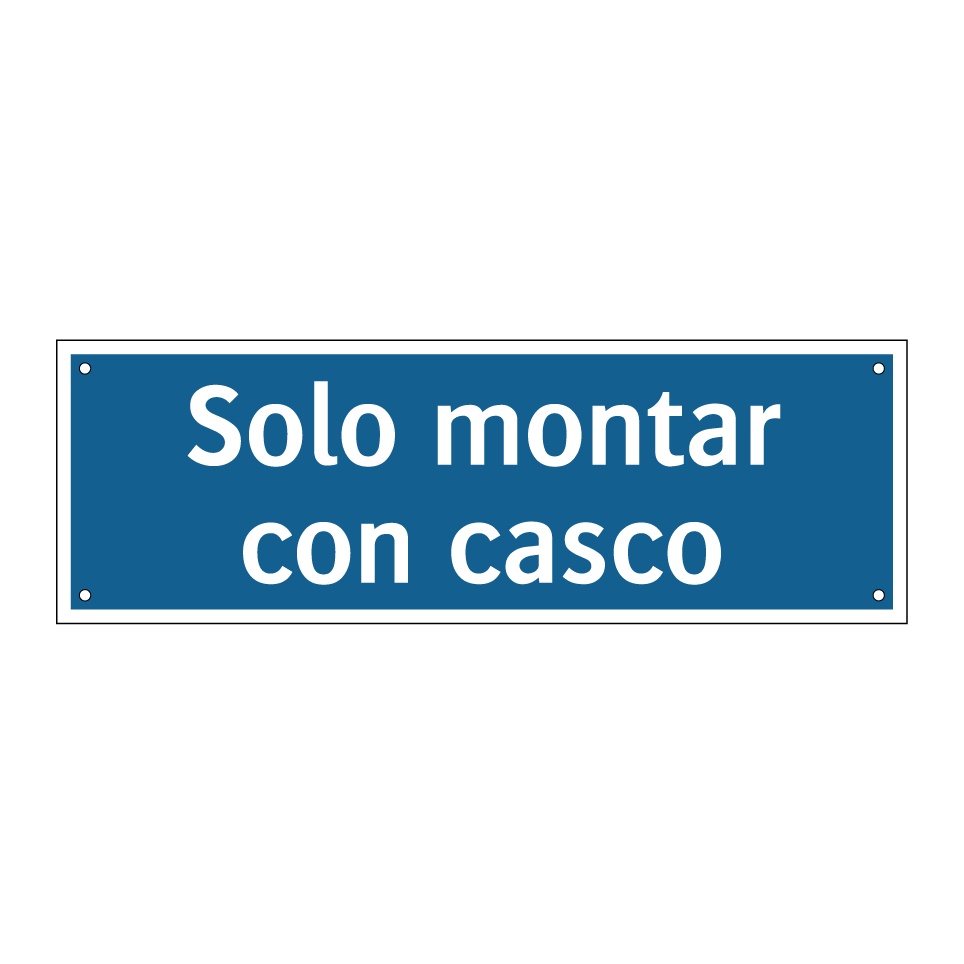 Solo montar con casco