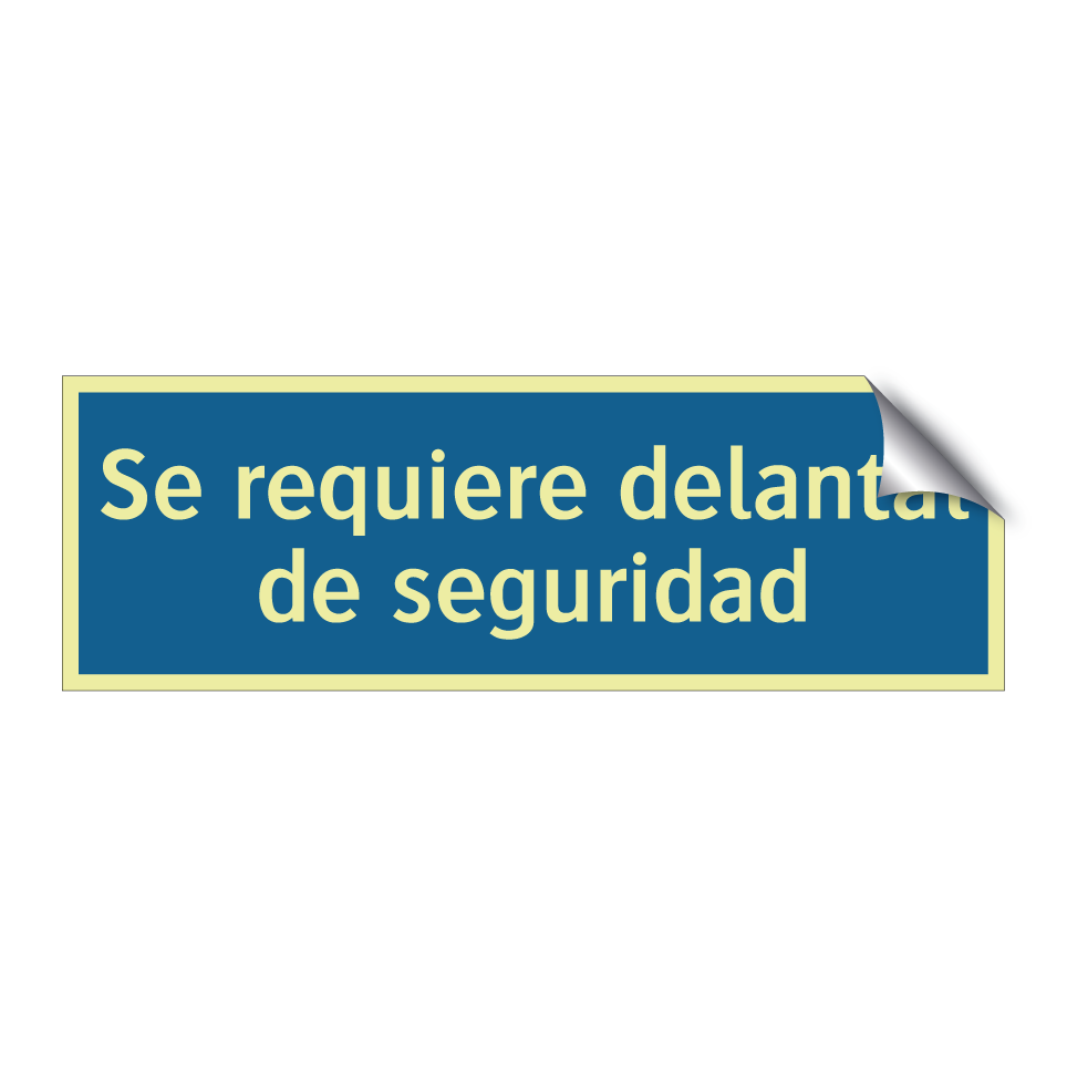 Se requiere delantal de seguridad