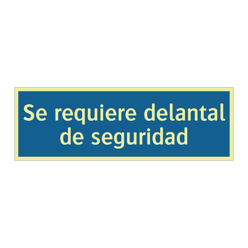 Se requiere delantal de seguridad
