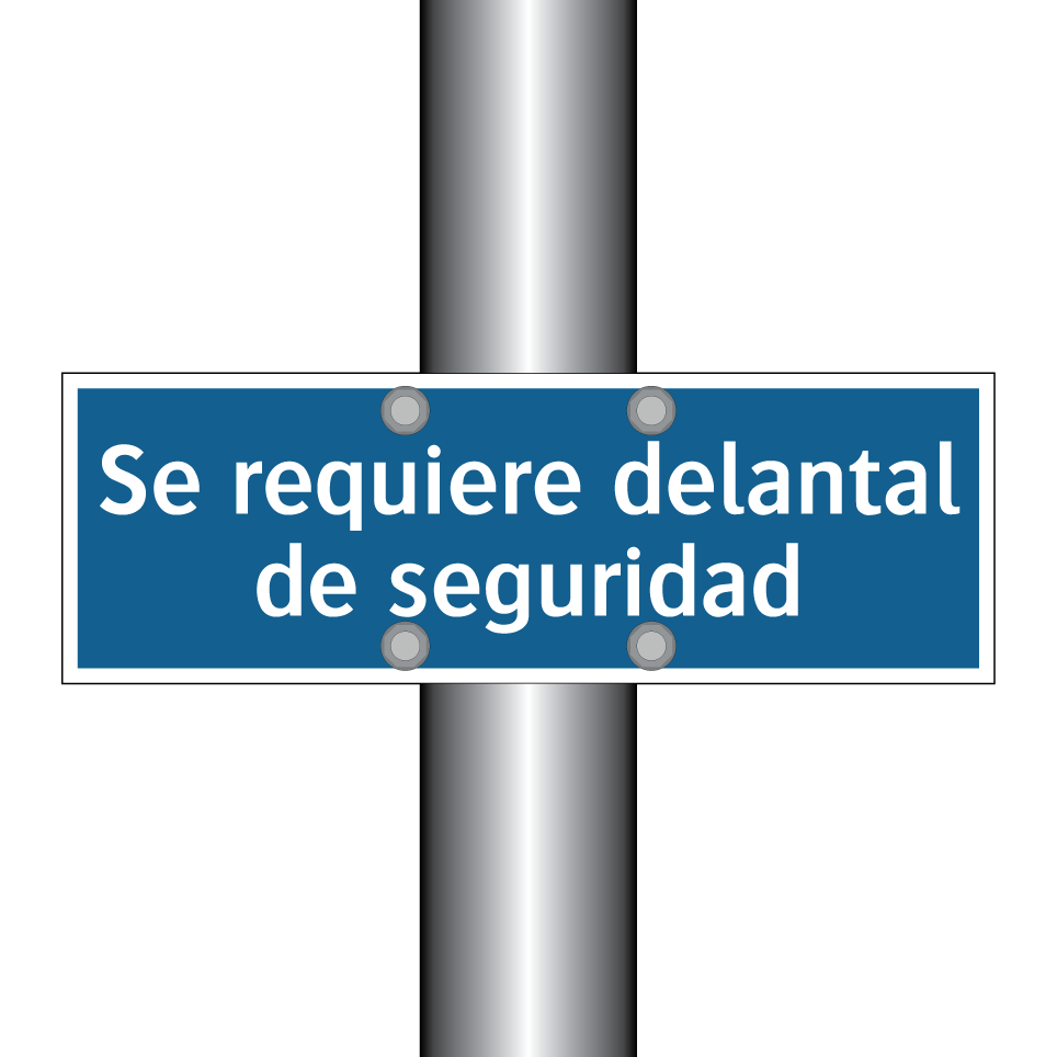 Se requiere delantal de seguridad