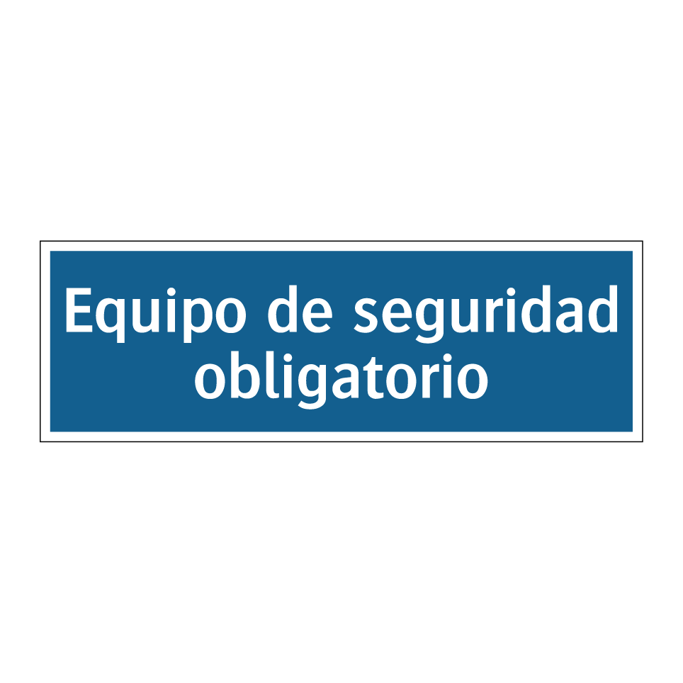 Equipo de seguridad obligatorio