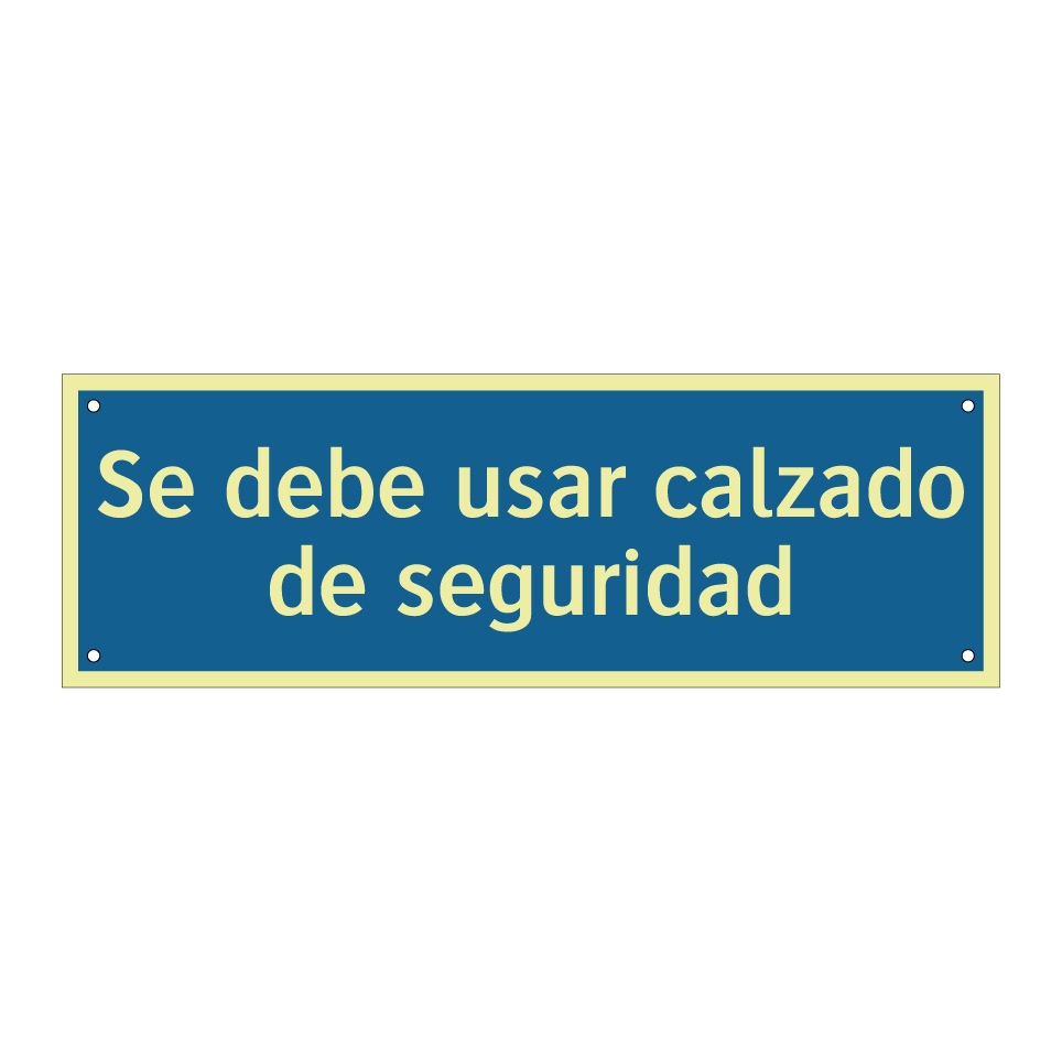 Se debe usar calzado de seguridad