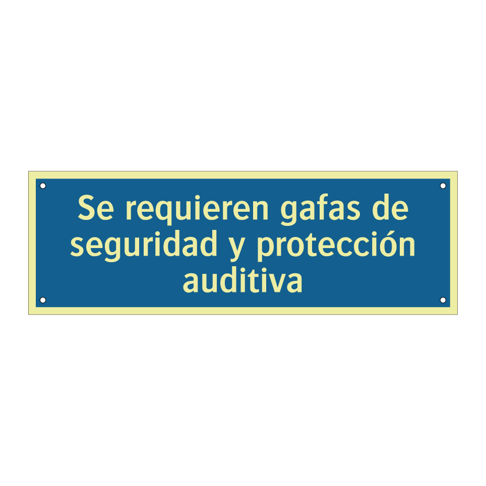 Se requieren gafas de seguridad y protección auditiva