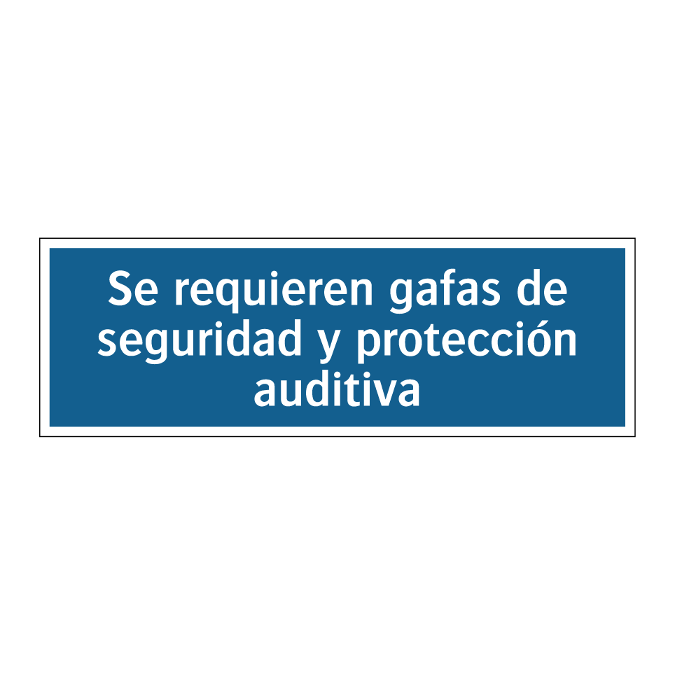 Se requieren gafas de seguridad y protección auditiva