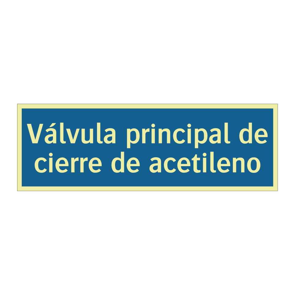 Válvula principal de cierre de acetileno