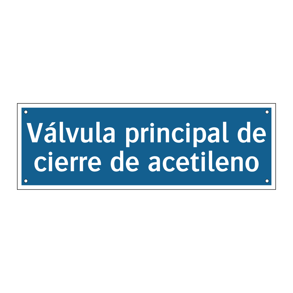 Válvula principal de cierre de acetileno