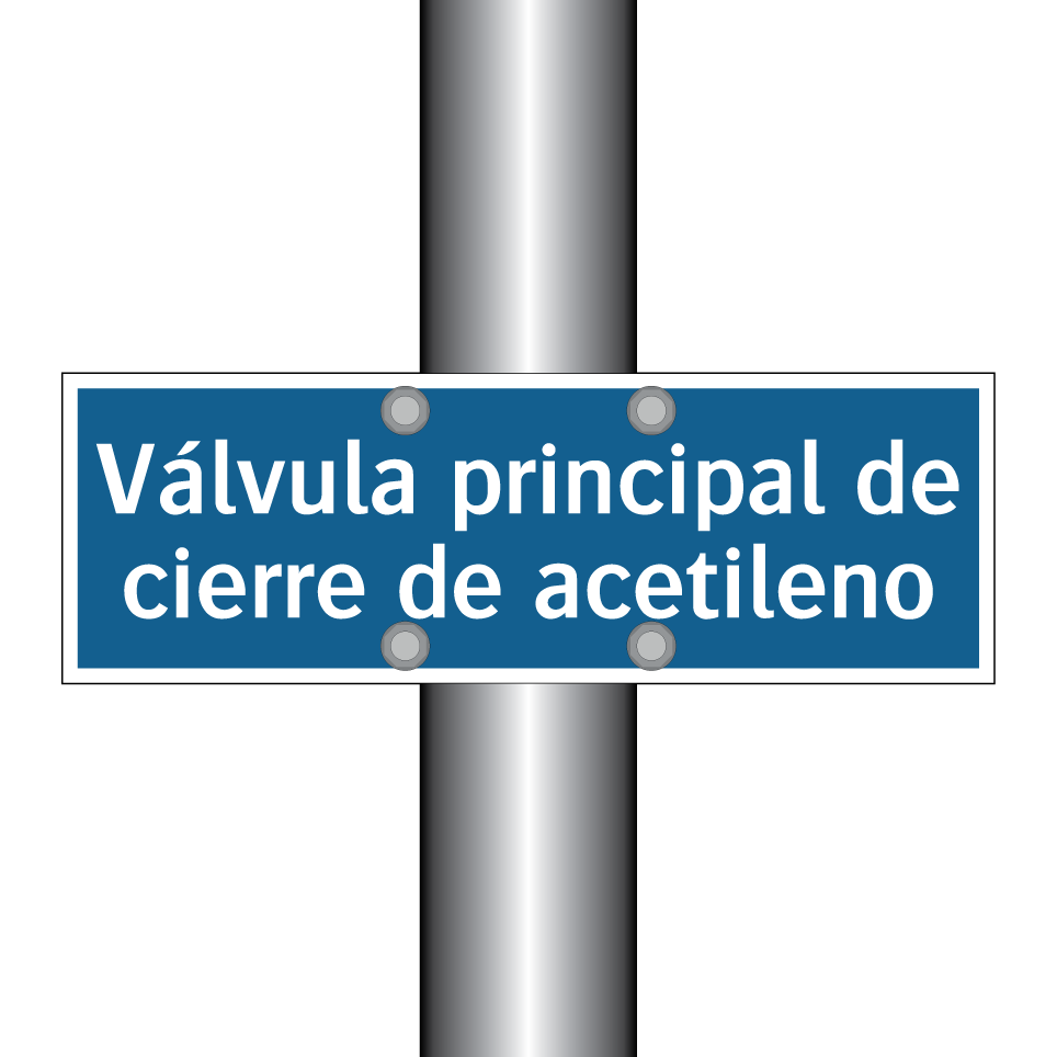 Válvula principal de cierre de acetileno