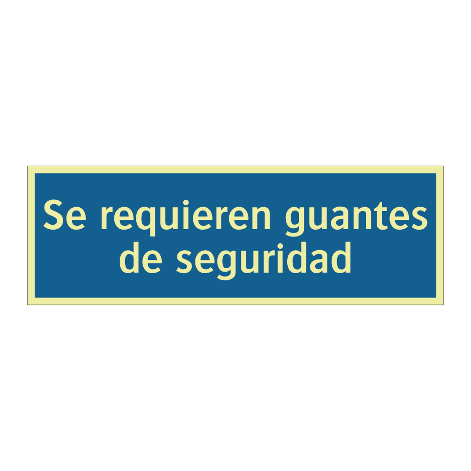Se requieren guantes de seguridad